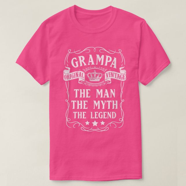 Grampa The ManMythLegend Grandfather  T-Shirt (Design Front)