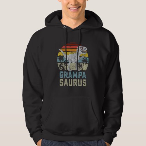 Grampasaurus Rex Dinosaur Grampa Saurus Family Mat Hoodie