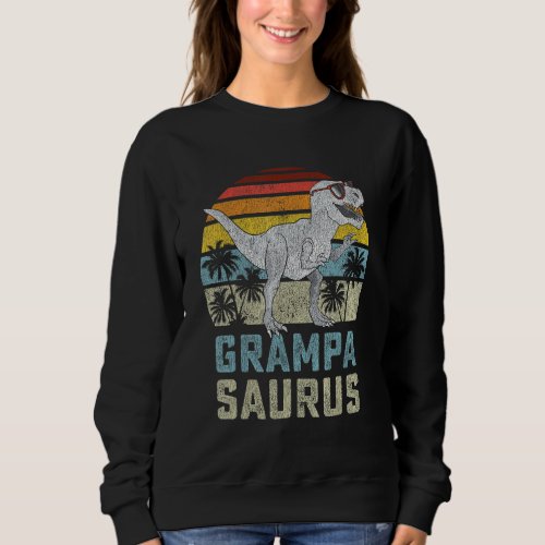 Grampasaurus Rex Dinosaur Grampa Saurus Family Mat Sweatshirt