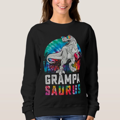 Grampasaurus Rex Dinosaur Grampa Saurus Family Mat Sweatshirt