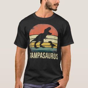 Grampasaurus T Re Dinosaur Retro Father's Day For T-Shirt
