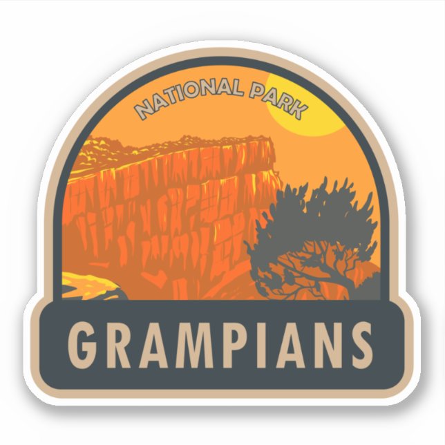 Grampians National Park Australia Vintage Sticker (Front)