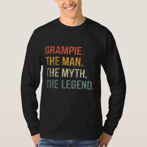 Grampie Man Myth Legend For Dad Father T_Shirt