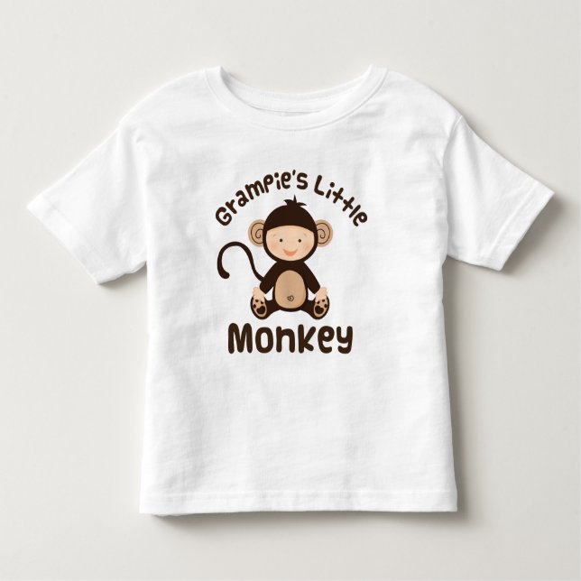 Grampies Little Monkey Toddler T-shirt (Front)