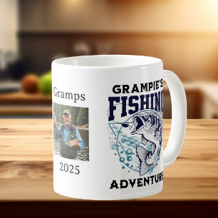 Grampie's Photo Fishing Adventure Personalize Coffee Mug
