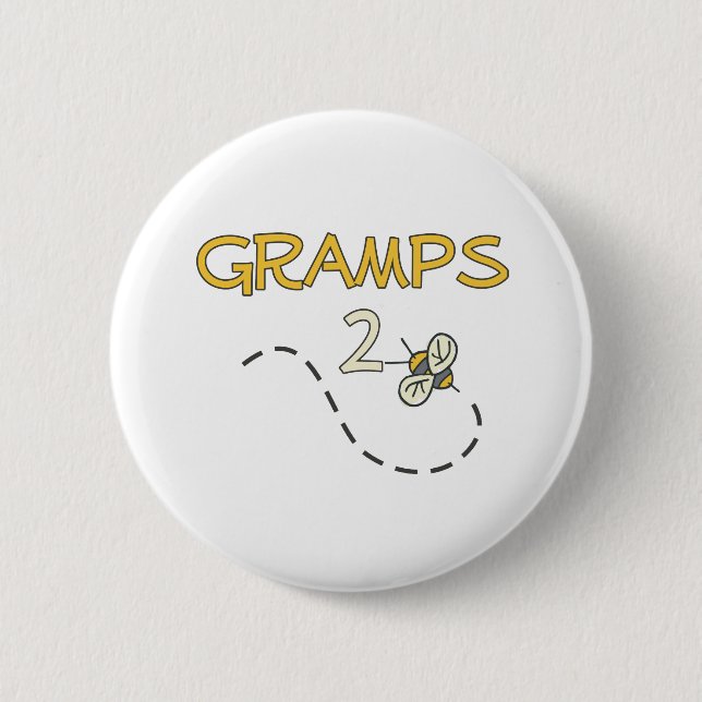 Gramps 2 Bee Pinback Button (Front)
