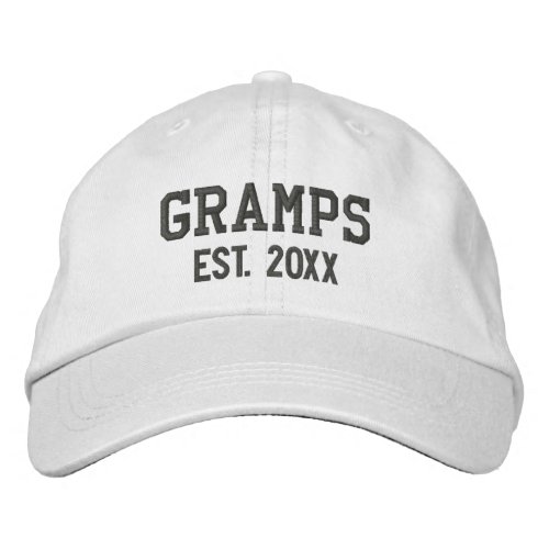 Gramps Est Established Personalized Embroidered Baseball Cap