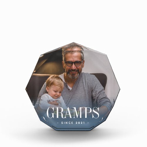 Gramps Grandpa Year Established Photo Block