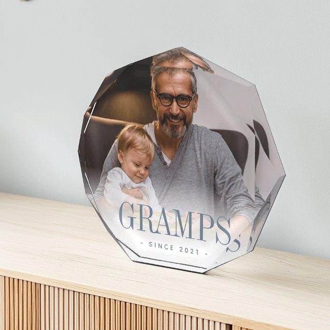 Gramps Grandpa Year Established Photo Block (Creator Uploaded)