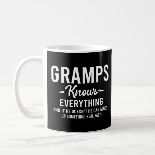 Gramps Knows Everything And If He Fathers Day Gram Coffee Mug
