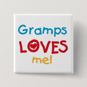 Gramps Loves Me T-shirts and Gifts Pinback Button