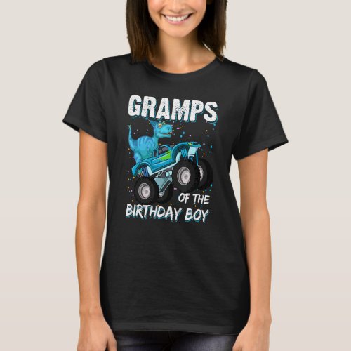 Gramps Of The Birthday Boy  Trex Dinosaur Monster  T_Shirt