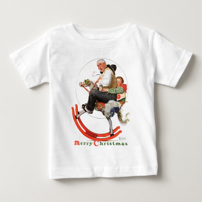 Gramps on Rocking Horse Baby T-Shirt (Front)