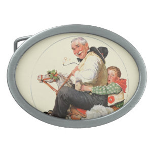 Gramps on Rocking Horse Belt Buckle