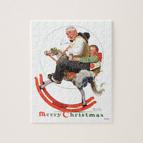 Gramps on Rocking Horse Jigsaw Puzzle