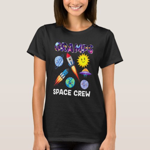 Gramps Space Crew Gramps Of The Birthday Boy Astro T_Shirt