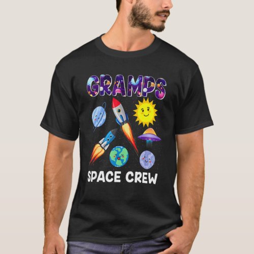 Gramps Space Crew Gramps Of The Birthday Boy Astro T_Shirt