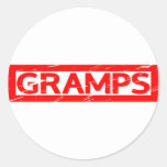 Gramps Stamp Classic Round Sticker