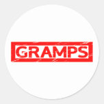 Gramps Stamp Classic Round Sticker