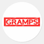 Gramps Stamp Classic Round Sticker