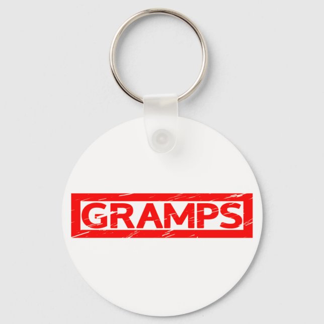 Gramps Stamp Keychain (Front)