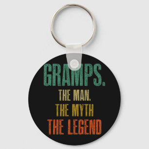GRAMPS THE MAN The MYTH The LEGEND Father's Day Keychain
