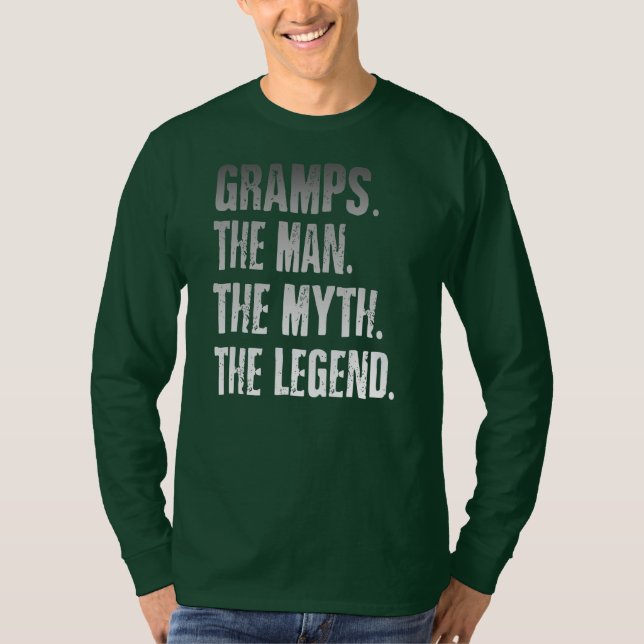 Gramps The Man The Myth The Legend Father's Day  T-Shirt (Front)