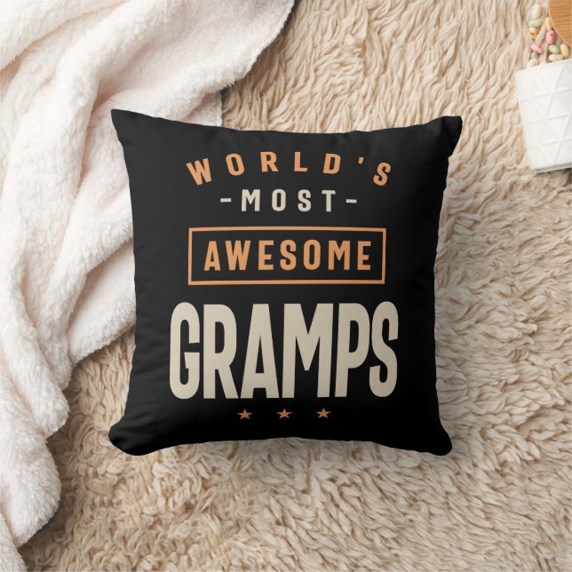 Gramps: The Ultimate Grandfather Throw Pillow (Blanket)