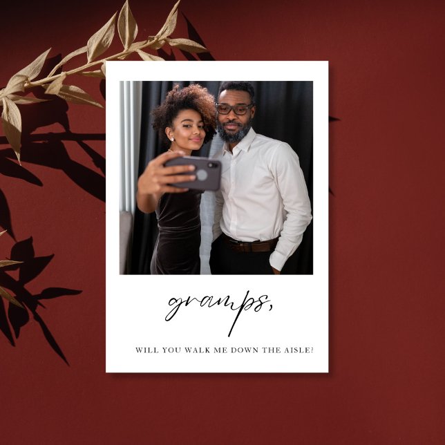 Gramps Will You Walk Me Down The Aisle Father  Invitation (Creator Uploaded)