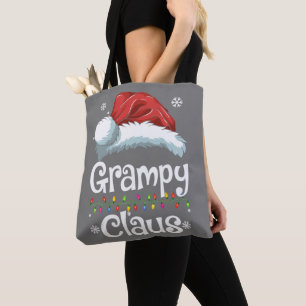 Grampy Claus Shirt, Family Matching Grampy Claus Tote Bag