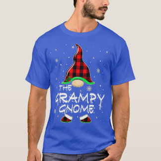Grampy Gnome Buffalo Plaid Matching Family Christm T-Shirt