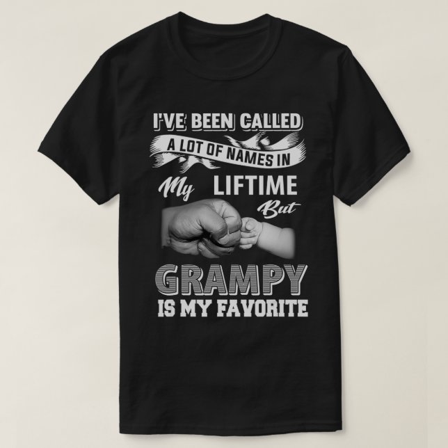 Grampy Is My Favorite Name Funny Grandpa Gift Fath T-Shirt (Design Front)