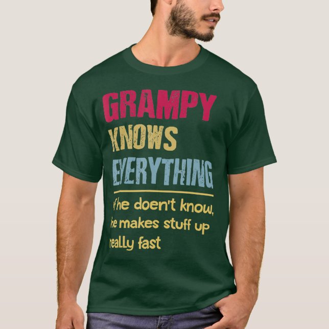 Grampy Know Everything  Grandpa Gifts T-Shirt (Front)