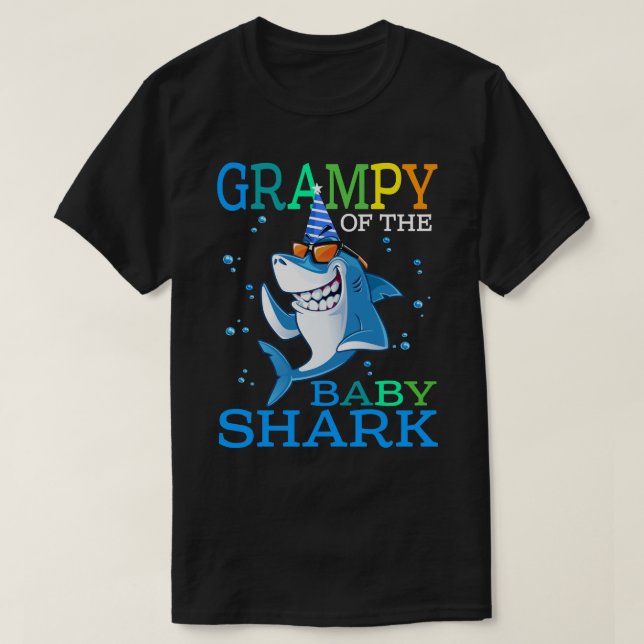 GRAMPY Of The Baby Shark Birthday Brother Shark Sh T-Shirt (Design Front)