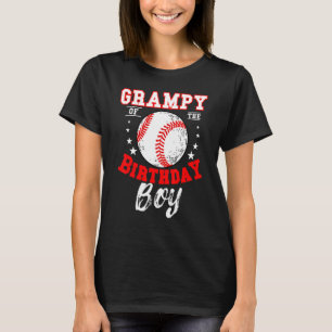 Grampy Of The Birthday Boy Baseball Theme Bday Cel T-Shirt