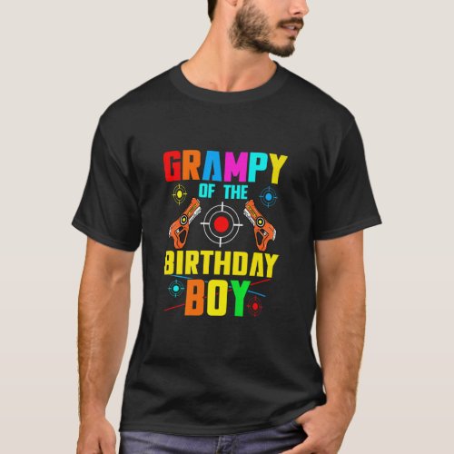 Grampy Of The Birthday Boy Lasertag Game Family Pl T_Shirt