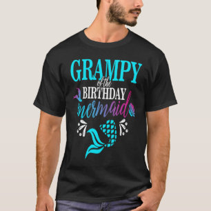 Grampy Of The Birthday Mermaid Matching Family T-Shirt