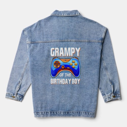 Grampy of the Birthday Party Boy Video Game Matchi Denim Jacket