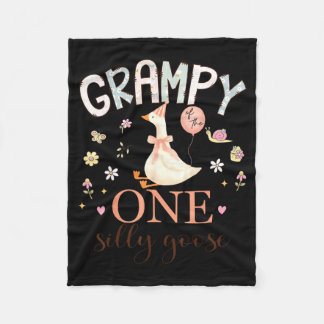 Grampy of The One Silly Goose 1st Birthday Girl Fleece Blanket