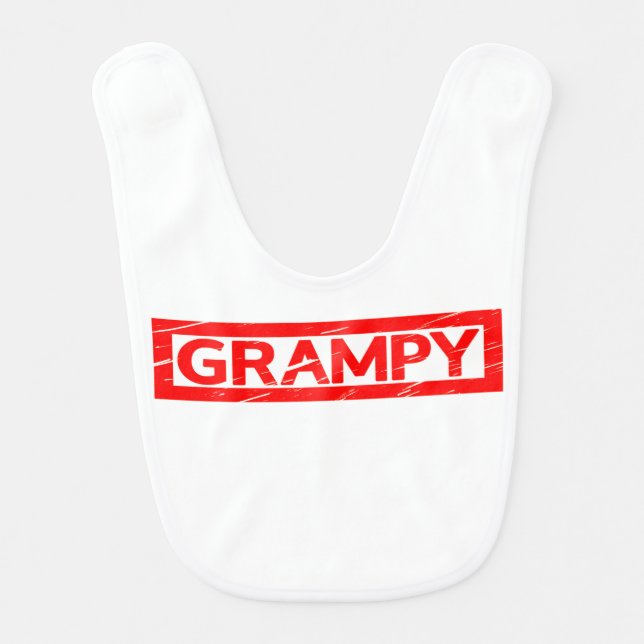 Grampy Stamp Baby Bib (Front)