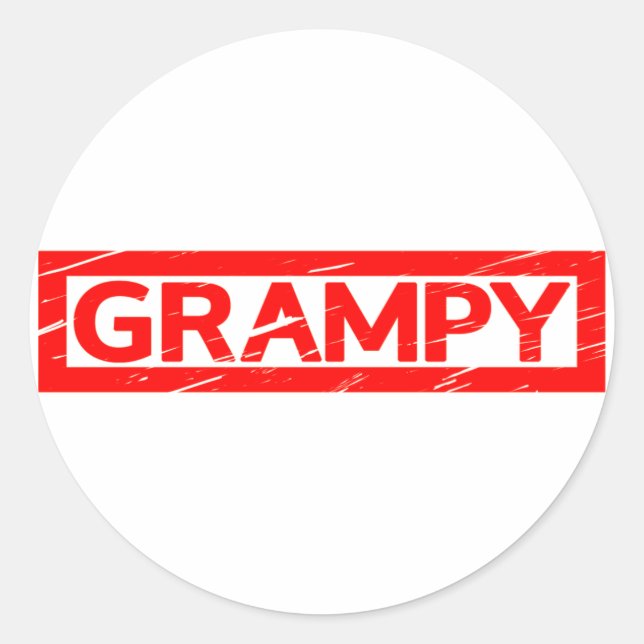 Grampy Stamp Classic Round Sticker (Front)