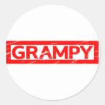 Grampy Stamp Classic Round Sticker
