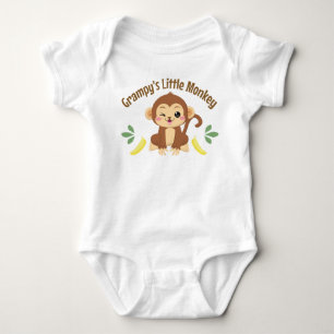 Grampy's Little Monkey Baby Bodysuit