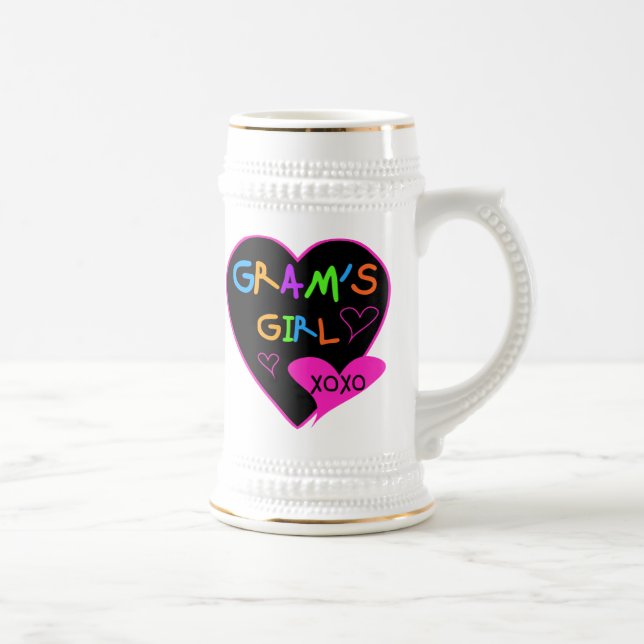 Gram's Girl Custom T-Shirts, Mugs, Buttons, Cases Beer Stein (Right)