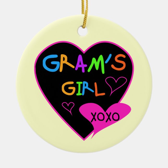 Gram's Girl Custom T-Shirts, Mugs, Buttons, Cases Ceramic Ornament (Front)