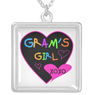 Gram's Girl Custom T-Shirts, Mugs, Buttons, Cases Silver Plated Necklace