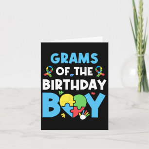 Grams Of The Birthday Boy Autism Awareness Puzzle  Card