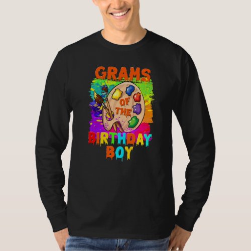 Grams Of The Birthday Boy Painting Family B Day Pa T_Shirt