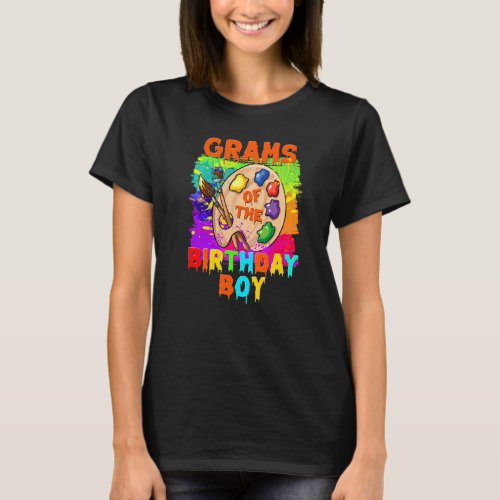 Grams Of The Birthday Boy Painting Family B Day Pa T_Shirt