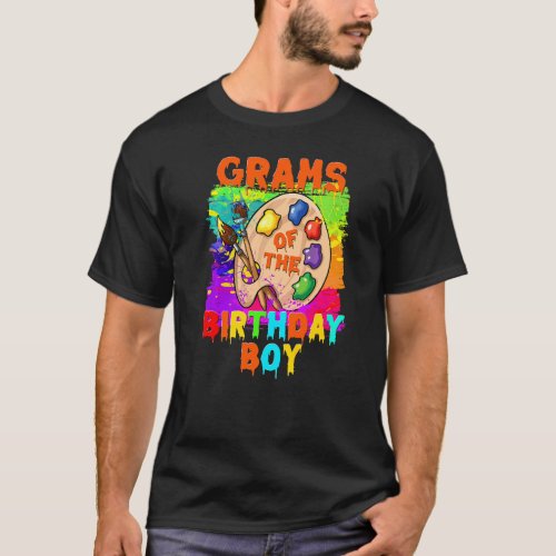 Grams Of The Birthday Boy Painting Family B Day Pa T_Shirt